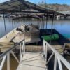 A sturdy and stylish steel dock featuring a gable roof design