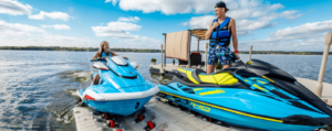 Parking boats and jet ski on Wave Armor PWC ports - Jet Ski Docking Lake Lanier