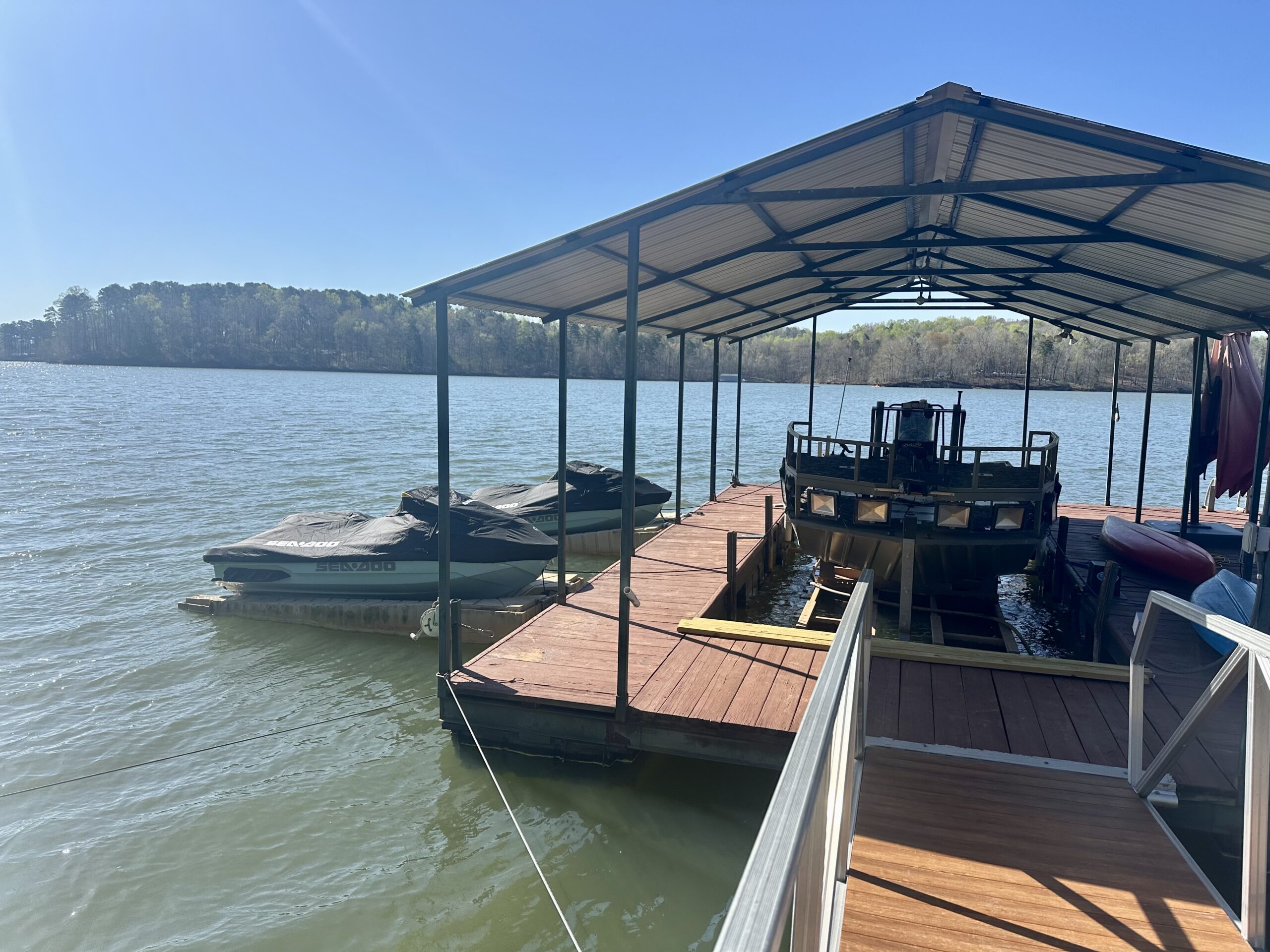 A single slip boat dock West Point lake