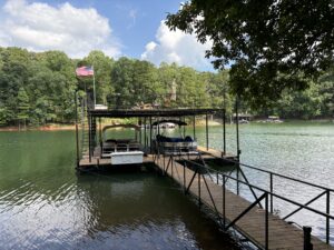 A dual slip boat dock