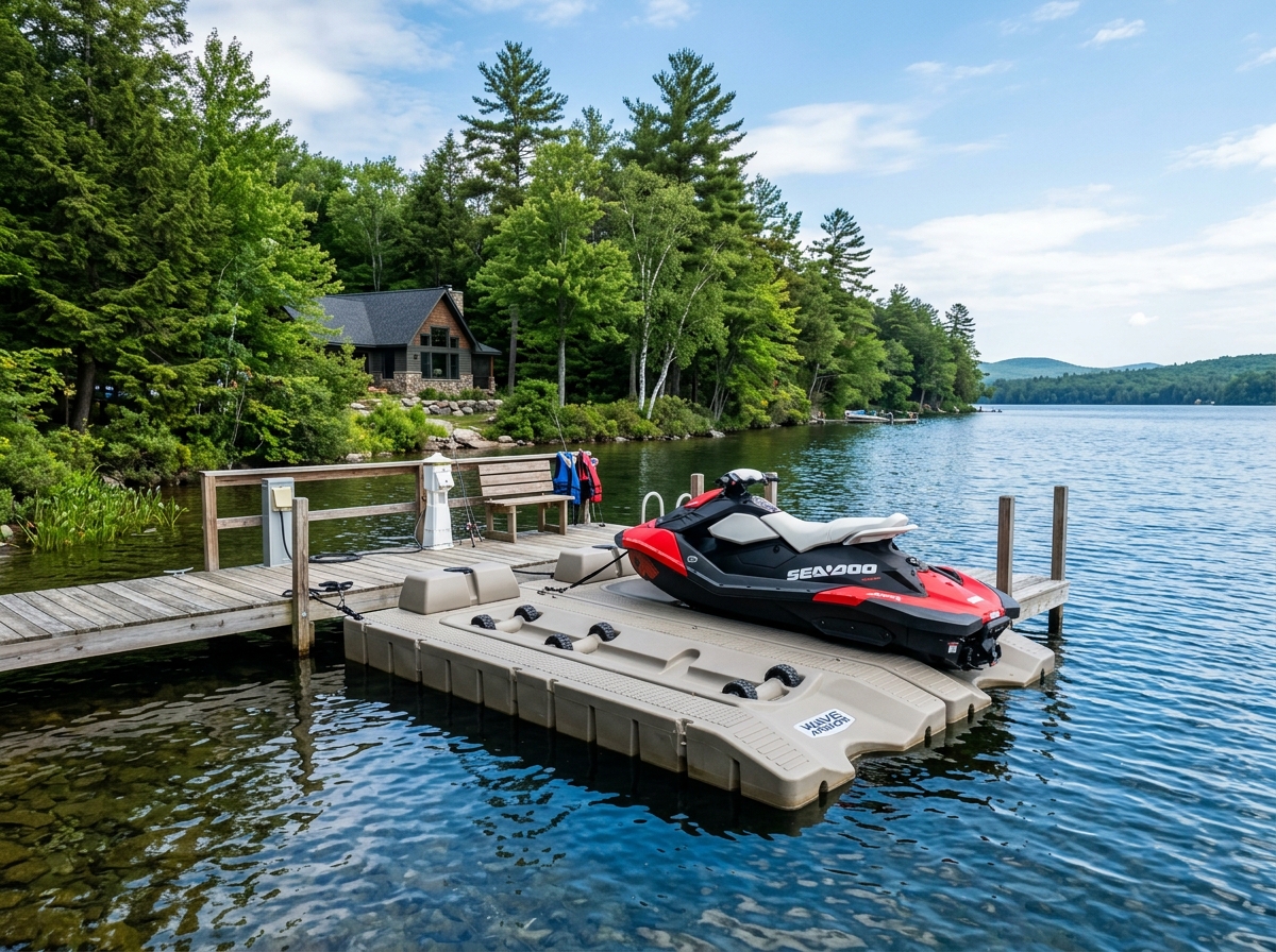 Jet Ski docking and wave armor pwc ports on Lake Blue Ridge