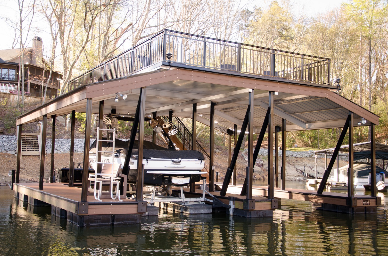 custom boat dock apalachia lake