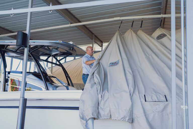 easy boat covers on lake blue ridge