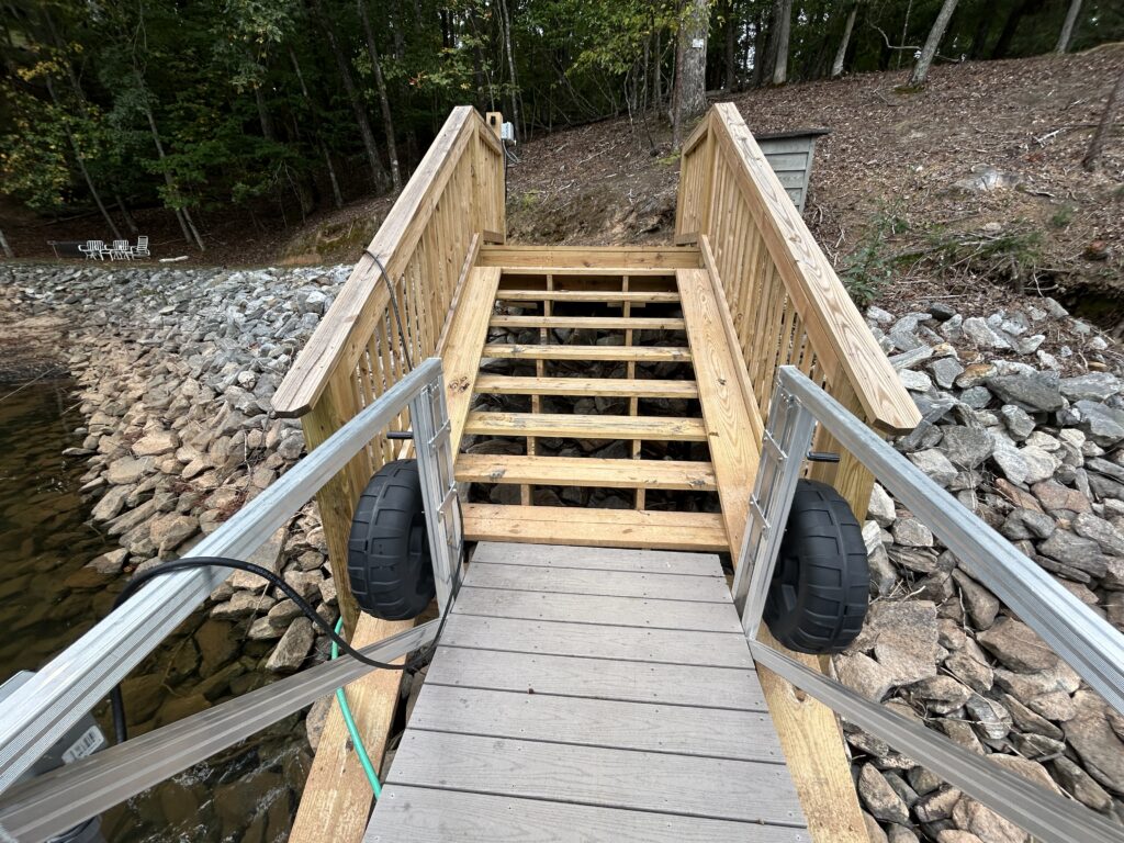 Shireline steps for lake chatuge lakefront homes