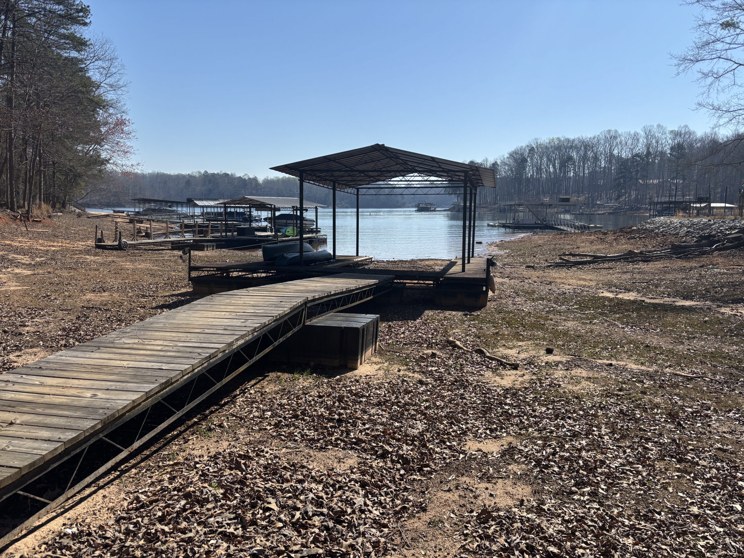 24' X 24' Gable Roof Steel Dock - Lake Lanier