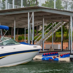 Extreme X24 Boat Port with boat driven on